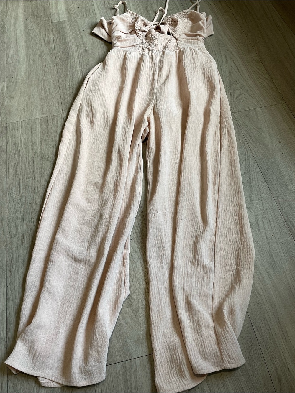 ILLA ILLA Smocked Wide-Leg Jumpsuit
